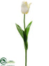 Silk Plants Direct Tulip Spray - Cream - Pack of 12