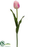 Silk Plants Direct Tulip Spray - Pink - Pack of 12