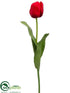 Silk Plants Direct Tulip Spray - Red - Pack of 12