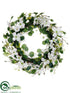 Silk Plants Direct Dogwood Wreath - White - Pack of 1