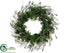 Silk Plants Direct Lavender, Leaf Wreath - Lavender Green - Pack of 2