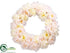 Silk Plants Direct Peony Wreath - White Pink - Pack of 2