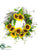 Sunflower Wreath - Yellow - Pack of 2