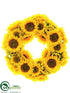 Silk Plants Direct Sunflower Wreath - Yellow - Pack of 1