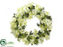 Silk Plants Direct Phalaenopsis Orchid, Skimmia Wreath - Green Two Tone - Pack of 1