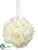 Rose Kissing Ball - Cream White - Pack of 6