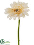 Silk Plants Direct Gerbera Daisy Stem - Beige - Pack of 36