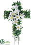 Silk Plants Direct Cemetery Cross - Cream - Pack of 2