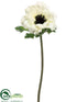 Silk Plants Direct Anemone Spray - Cream - Pack of 12