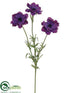 Silk Plants Direct Anemone Spray - Purple - Pack of 12