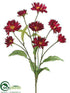 Silk Plants Direct Mini Aster Spray - Burgundy - Pack of 12