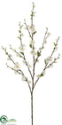 Silk Plants Direct Cherry Blossom Spray - White - Pack of 12