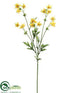 Silk Plants Direct Cosmos Spray - Yellow - Pack of 12