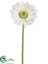 Silk Plants Direct Gerbera Daisy Spray - White - Pack of 12