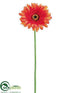 Silk Plants Direct Gerbera Daisy Spray - Orange - Pack of 12