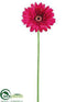 Silk Plants Direct Gerbera Daisy Spray - Wine - Pack of 12