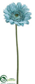 Silk Plants Direct Gerbera Daisy Spray - Aqua - Pack of 12