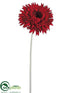 Silk Plants Direct Spider Gerbera Daisy Spray - Red - Pack of 12