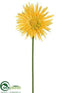 Silk Plants Direct Spider Gerbera Daisy Spray - Yellow Green - Pack of 36