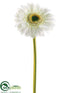 Silk Plants Direct Gerbera Daisy Spray - Cream - Pack of 24