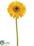 Silk Plants Direct Gerbera Daisy Spray - Yellow - Pack of 24