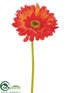 Silk Plants Direct Large Gerbera Daisy Spray - Rust Orange - Pack of 24