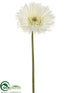 Silk Plants Direct Large Gerbera Daisy Spray - Cream - Pack of 12