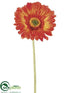 Silk Plants Direct Large Gerbera Daisy Spray - Rust Orange - Pack of 12