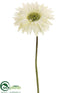 Silk Plants Direct Gerbera Daisy Spray - Cream - Pack of 12