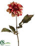 Silk Plants Direct Dahlia Spray - Brick - Pack of 12