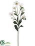 Silk Plants Direct Daisy Spray - White - Pack of 12