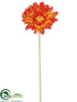 Silk Plants Direct Gerbera Daisy Spray - Orange - Pack of 24