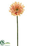 Silk Plants Direct Gerbera Daisy Spray - Peach White - Pack of 24