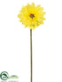 Silk Plants Direct Gerbera Daisy Spray - Yellow Light - Pack of 24