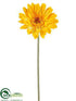 Silk Plants Direct Gerbera Daisy Spray - Yellow - Pack of 24