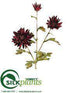 Silk Plants Direct Mum Spray - Burgundy - Pack of 12