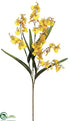 Silk Plants Direct Dancing Orchid Spray - Yellow - Pack of 12