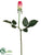 Rose Bud Spray - White Green - Pack of 12