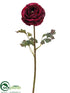 Silk Plants Direct Ranunculus Spray - Burgundy - Pack of 12