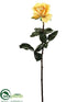 Silk Plants Direct Rose Spray - Yellow - Pack of 12