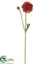 Silk Plants Direct Ranunculus Spray - Flame - Pack of 12