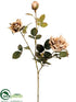 Silk Plants Direct Rose Spray - Beige - Pack of 12