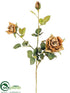 Silk Plants Direct Rose Spray - Camel - Pack of 12