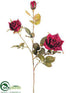 Silk Plants Direct Rose Spray - Red - Pack of 12