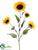 Sunflower Spray - Yellow - Pack of 12