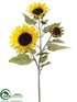 Silk Plants Direct Sunflower Spray - Yellow - Pack of 12