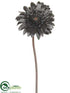 Silk Plants Direct Gerbera Daisy Spray - Black - Pack of 12