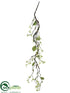 Silk Plants Direct Spring Berry Garland - Green Cream - Pack of 12