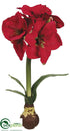 Silk Plants Direct Amaryllis - Red - Pack of 4