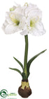 Silk Plants Direct Amaryllis - White - Pack of 4